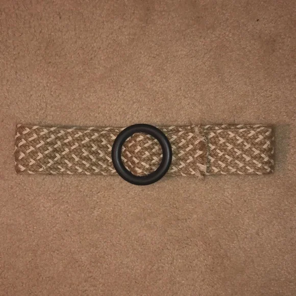 NWT Rafifia Leather belt from Zara RAFFIA SPLIT LEATHER BELT - Brown | ZARA United States main image 3